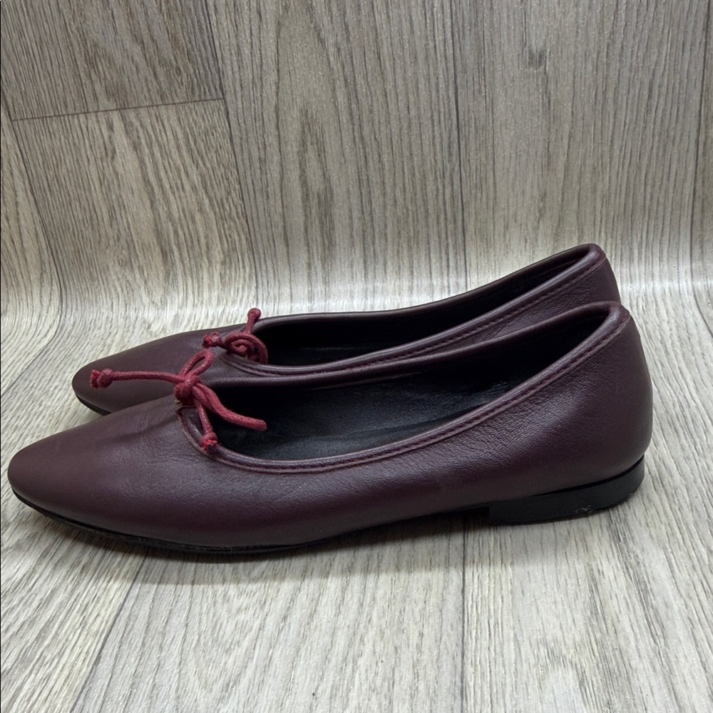 A. Soliani Maroon Ballet Flats Made In Italy - Picture 5 of 10